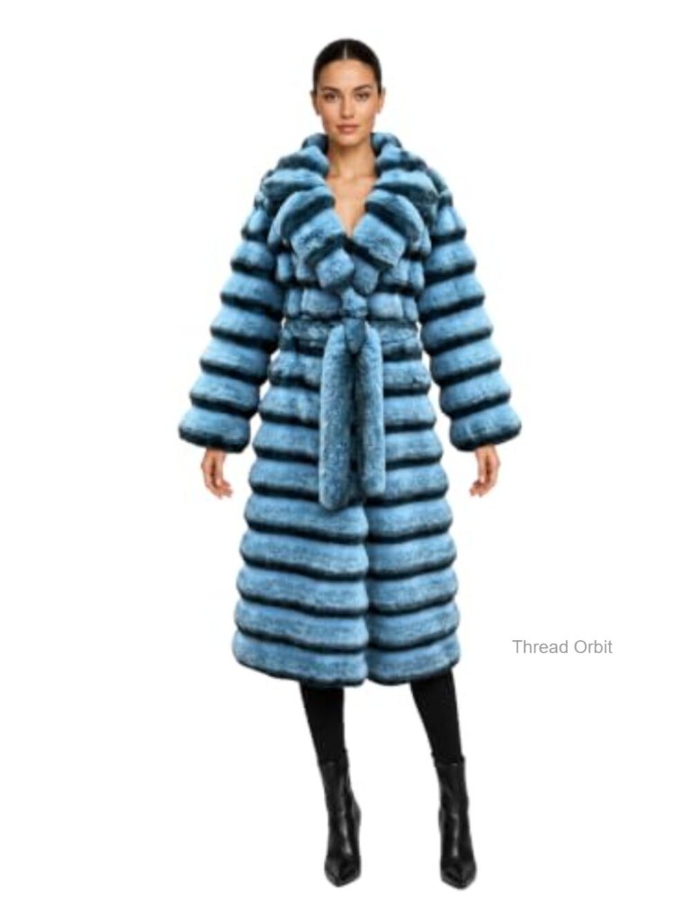 Luxury Faux Fur Long Jacket Women Puffer Style Warm Winter Coat